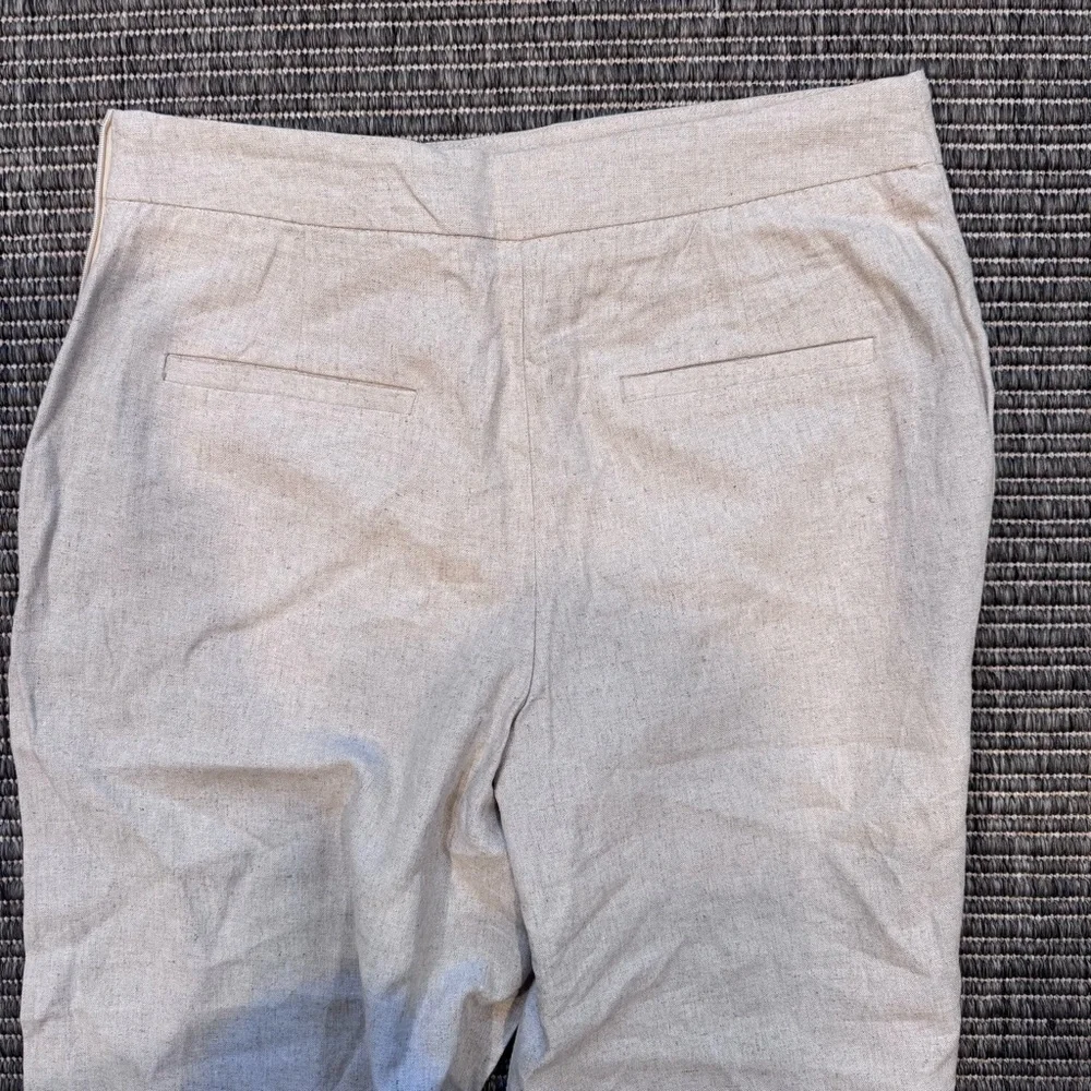 Zara Women Linen-Blend Pareo Trousers